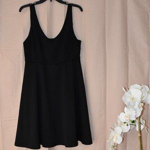 USED Torrid Black Skater Dress Textured Size 0